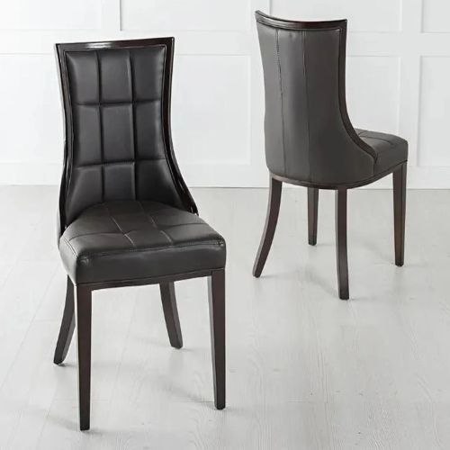 Brown Leather Dining Chair