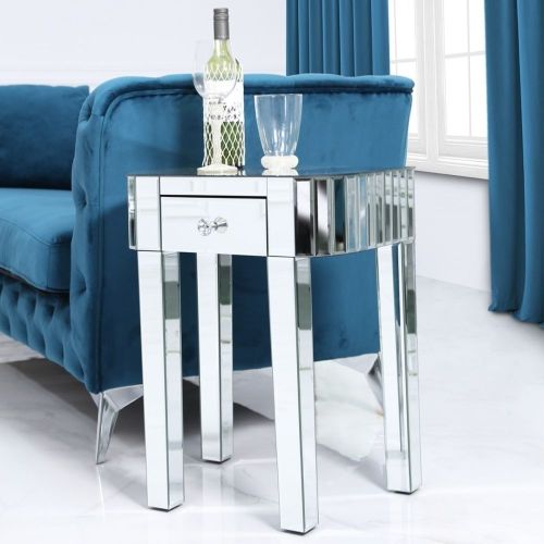 Mirrored End Table Category