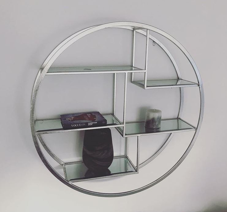 Circular Wall Shelf - Large - Silver - Multi Shelf