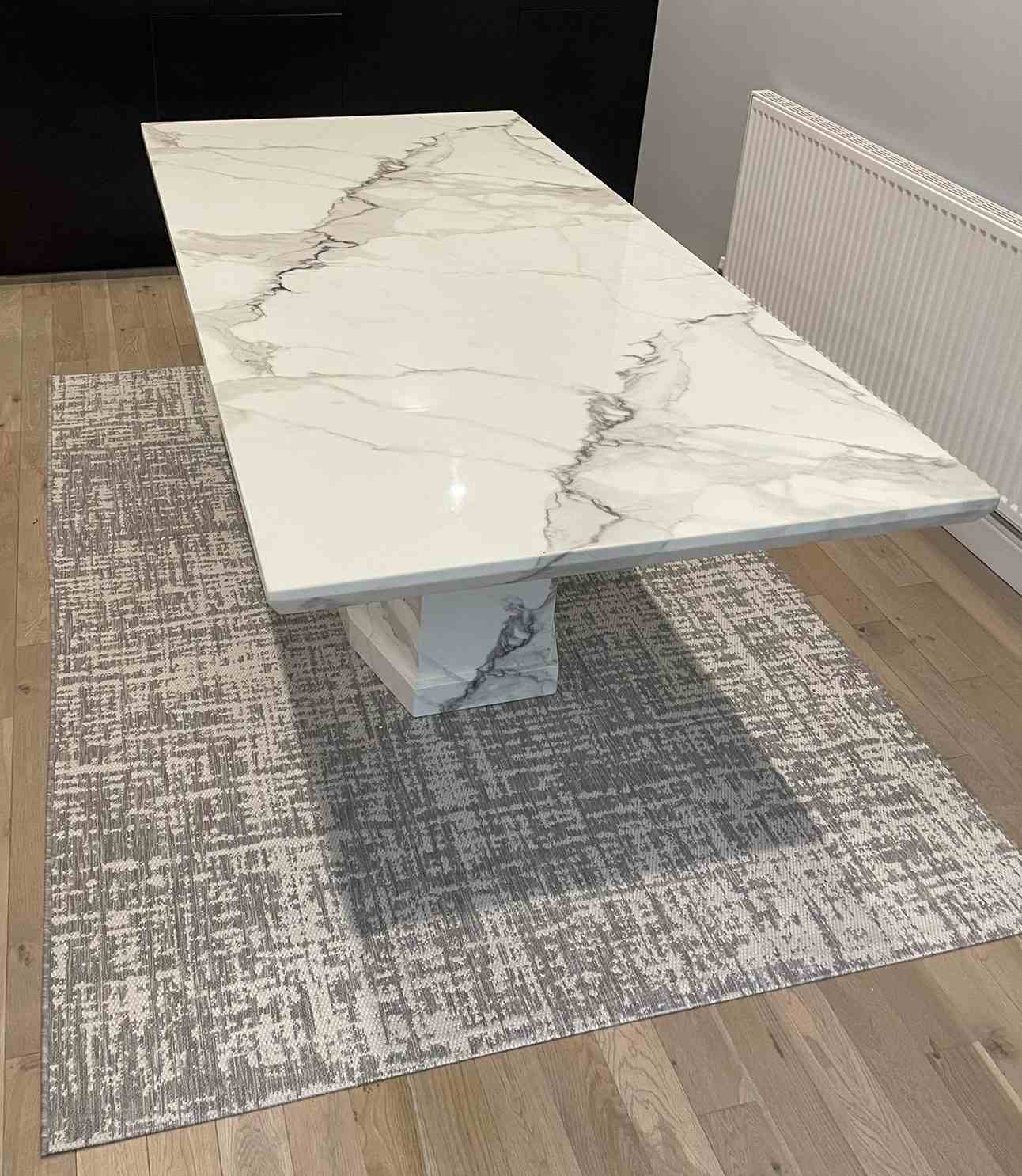 Naples Dining Table - White Marble - Sizes Available