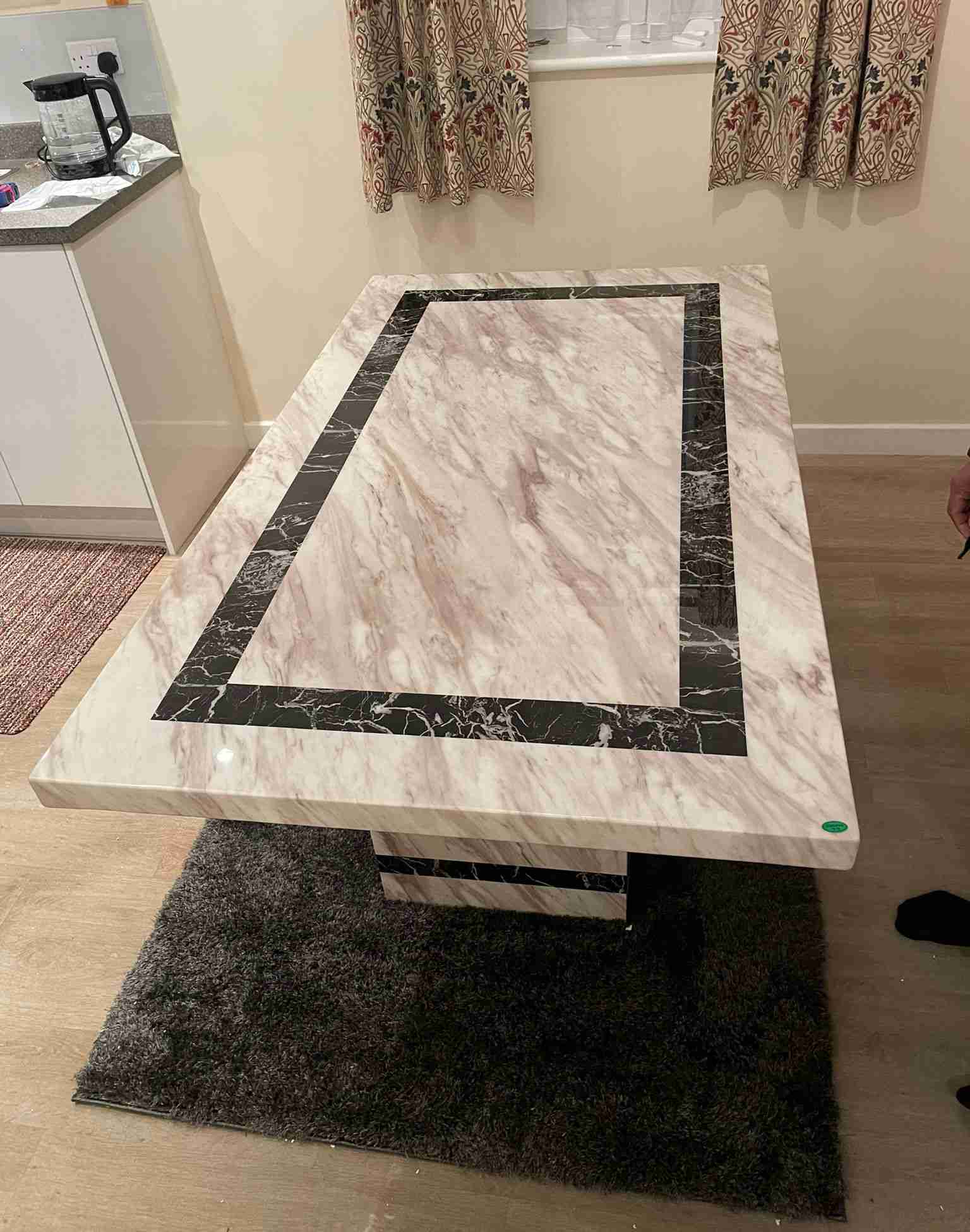 Rome Dining Table - Beige Marble - Sizes Available