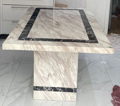 Rome Dining Table - Beige Marble - Sizes Available