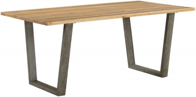 Product photograph of Urban Elegance Reclaimed Wood Dining Table - 6 Seater from Choice Furniture Superstore