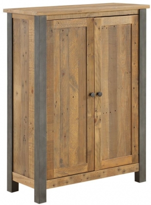 Product photograph of Urban Elegance Reclaimed Wood Large Shoe Storage Cupboard from Choice Furniture Superstore