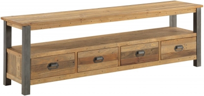 Product photograph of Urban Elegance Reclaimed Wood Large Widescreen Tv Cabinet from Choice Furniture Superstore