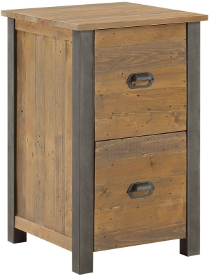Product photograph of Urban Elegance Reclaimed Wood Two Drawer Filing Cabinet from Choice Furniture Superstore