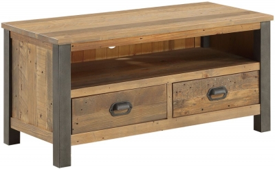 Product photograph of Urban Elegance Reclaimed Wood Widescreen Tv Cabinet from Choice Furniture Superstore