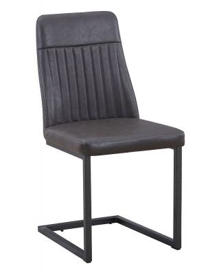 Product photograph of Vintage Leather Dining Chair With Cantiliver Base Sold In Pairs from Choice Furniture Superstore