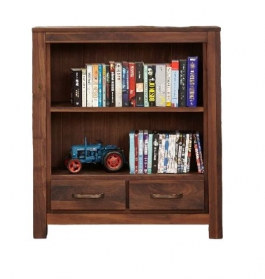 Product photograph of Mayan Walnut 2 Drawer Bookcase from Choice Furniture Superstore