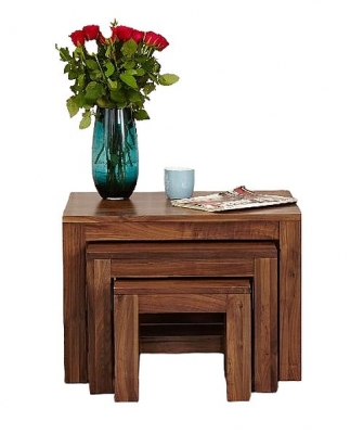 Product photograph of Mayan Walnut Nest Of Table from Choice Furniture Superstore