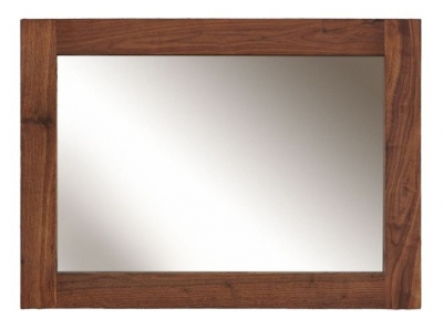 Product photograph of Mayan Walnut Rectangular Mirror - 80cm X 110cm from Choice Furniture Superstore