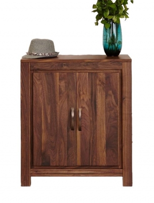 Product photograph of Mayan Walnut Shoe Cupboard from Choice Furniture Superstore