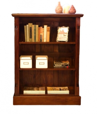 Product photograph of La Roque Mahogany Low Bookcase from Choice Furniture Superstore
