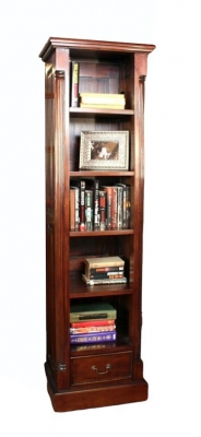 Product photograph of La Roque Mahogany Narrow Bookcase from Choice Furniture Superstore
