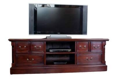 Product photograph of La Roque Mahogany Wide Tv Cabinet from Choice Furniture Superstore