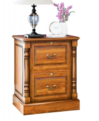 Product photograph of La Reine Mahogany 2 Drawer Filing Cabinet from Choice Furniture Superstore