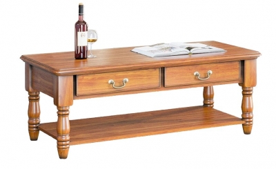 Product photograph of La Reine Mahogany 2 Drawer Coffee Table from Choice Furniture Superstore