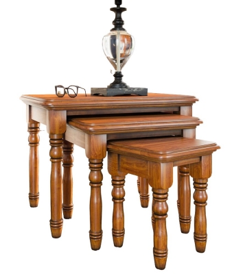 Product photograph of La Reine Mahogany Nest Of Tables from Choice Furniture Superstore
