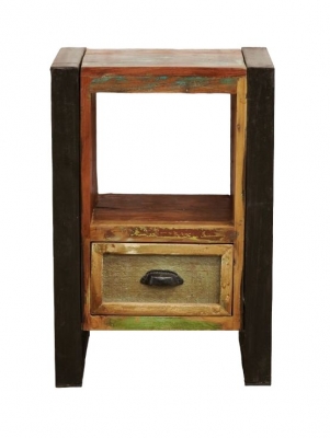 Product photograph of Urban Chic Reclaimed Bedside Cabinet from Choice Furniture Superstore