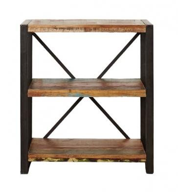 Product photograph of Urban Chic Reclaimed Low Bookcase from Choice Furniture Superstore