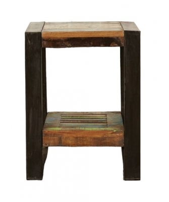 Product photograph of Urban Chic Reclaimed Low Lamp Table from Choice Furniture Superstore