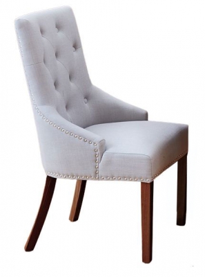 Product photograph of Shiro Grey Accent Fabric Dining Chair Sold In Pairs from Choice Furniture Superstore