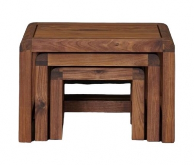 Product photograph of Shiro Walnut Nest Of Table from Choice Furniture Superstore