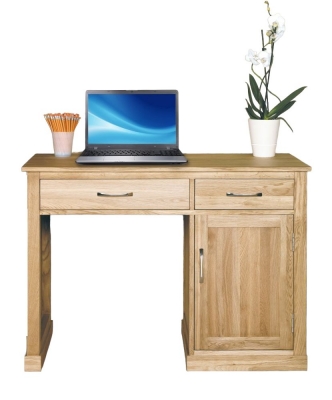 Product photograph of Mobel Oak 1 Door 2 Drawer Computer Desk from Choice Furniture Superstore