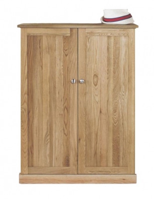 Product photograph of Mobel Oak 2 Door Shoe Cupboard from Choice Furniture Superstore