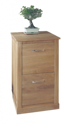 Product photograph of Mobel Oak 2 Drawer Filing Cabinet from Choice Furniture Superstore