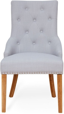 Product photograph of Mobel Oak Leg Fabric Dining Chair Sold In Pairs from Choice Furniture Superstore