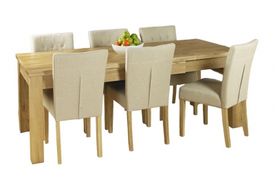 Product photograph of Mobel Oak Extending 6 Seater Dining Table from Choice Furniture Superstore