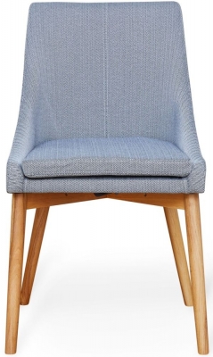 Product photograph of Mobel Oak Grey Fabric Dining Chair Sold In Pairs from Choice Furniture Superstore