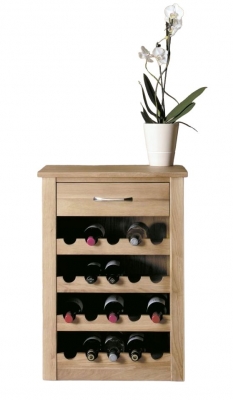 Product photograph of Mobel Oak Lamp Table With Wine Rack from Choice Furniture Superstore