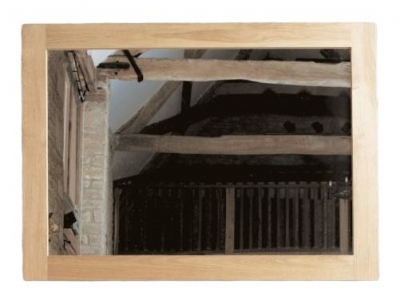 Mobel Oak Rectangular Wall Mirror - 81cm x 112cm