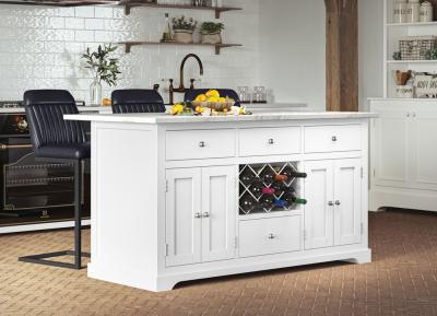 Product photograph of White Kitchen Island With Granite Top from Choice Furniture Superstore