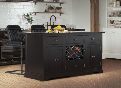 Product photograph of Black Kitchen Island With Granite Top from Choice Furniture Superstore