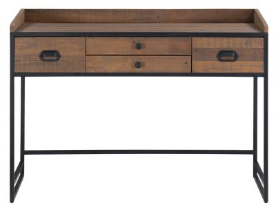 Product photograph of Ooki Modular Reclaimed Wood 4 Drawer Desk from Choice Furniture Superstore