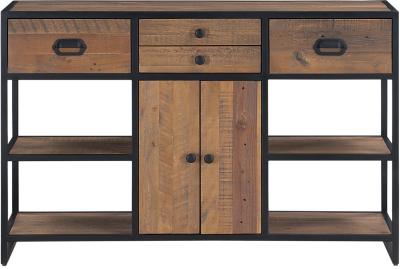 Product photograph of Ooki Reclaimed Wood 2 Door Console Table from Choice Furniture Superstore