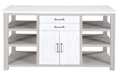 Product photograph of Greystone Reclaimed Wood 2 Door Kitchen Island from Choice Furniture Superstore