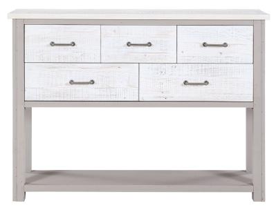 Greystone Reclaimed Wood 5 Drawer Console Table