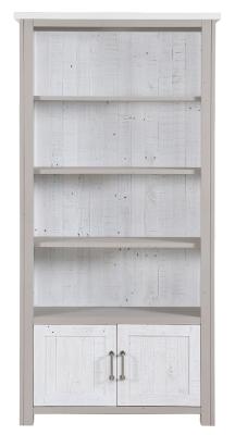 Greystone Reclaimed Wood Large Open Bookcase 2 Doors