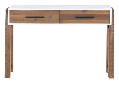 Trinity Reclaimed Wood And White 2 Drawer Console Table