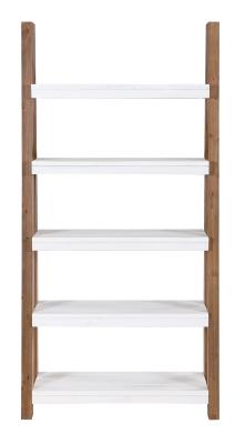 Image of Trinity Reclaimed Wood and White Open Bookcase