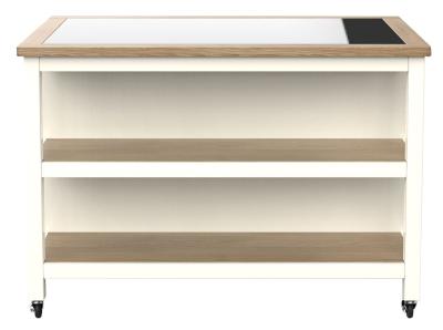 Product photograph of Cream Open Kitchen Island With Breakfast Bar from Choice Furniture Superstore