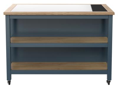 Product photograph of Blue Open Kitchen Island With Breakfast Bar from Choice Furniture Superstore