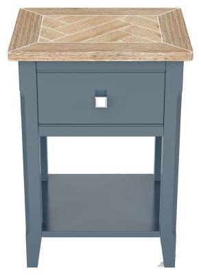 Signature Blue 1 Drawer Lamp Table