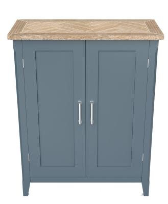 Product photograph of Signature Blue 2 Door Shoe Cupboard from Choice Furniture Superstore