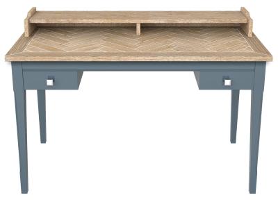 Product photograph of Signature Blue 2 Drawer Desk from Choice Furniture Superstore