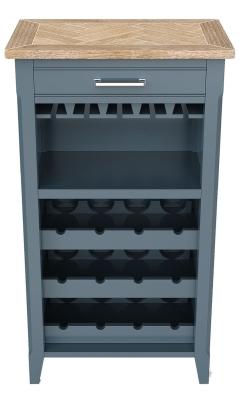 Product photograph of Signature Blue 4 Shelves Wine Rack from Choice Furniture Superstore